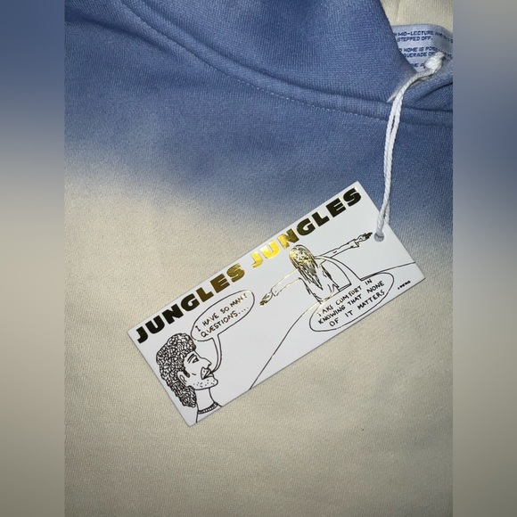 Jungle Jungle Spray Dyed Men’s Hooded Sweatshirt - Birch Blue Green XL NWT $130 - Picture 6 of 10